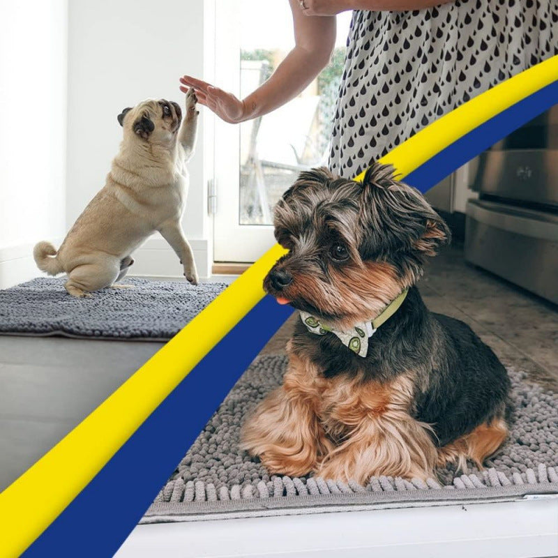 Sky blue 50×80 cm Extra-Thick Chenille Floor Mat for Bathrooms and Pet Use – High-Density Absorbent, Non-Slip, Machine-Washable Rug for Dogs and Humans