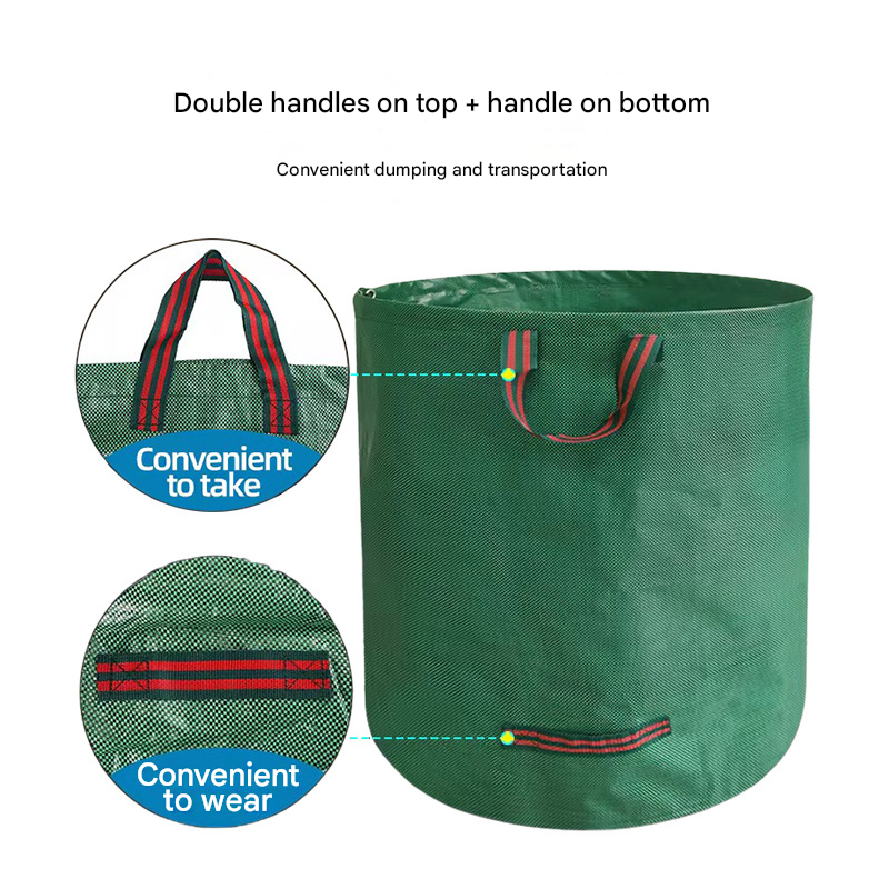 Heavy-Duty Pop-Up Garden Leaf Bag - Large Capacity PP Woven Collection Sack for Leaves, Weeds, Branches & Yard Debris(300L)