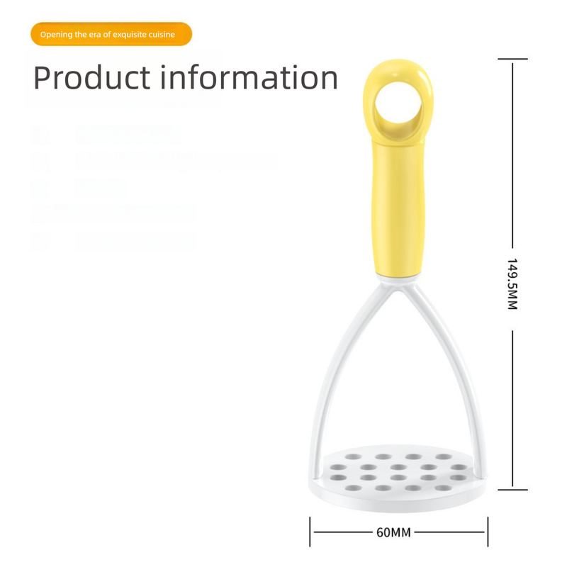 3-Pack Blue Manual Potato Masher - Baby Food Maker & Vegetable Ricer with Reinforced Arch Design, Durable PP Kitchen Tool for Mashing Potatoes, Sweet Potatoes, and Fruits