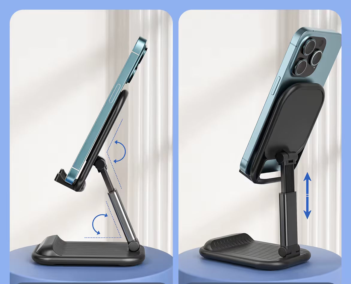 Pink Adjustable Desktop Phone Stand Telescopic Foldable Portable Tablet Holder for Home Office and Streaming Ergonomic Solution for Local Professionals
