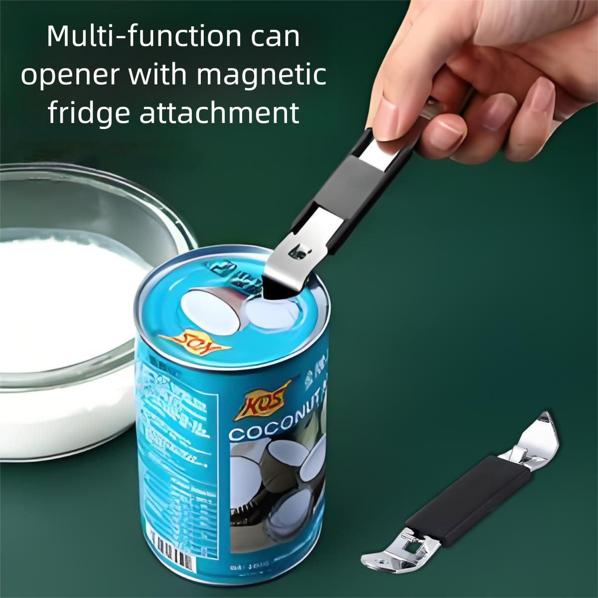 5-Pack Light blue Magnetic Can Opener - Heavy Duty Puncture Tool for Condensed Milk and Coconut Cream Cans - Commercial Grade Kitchen Accessory for Milk Tea Shops and Daily Home Pantry Use