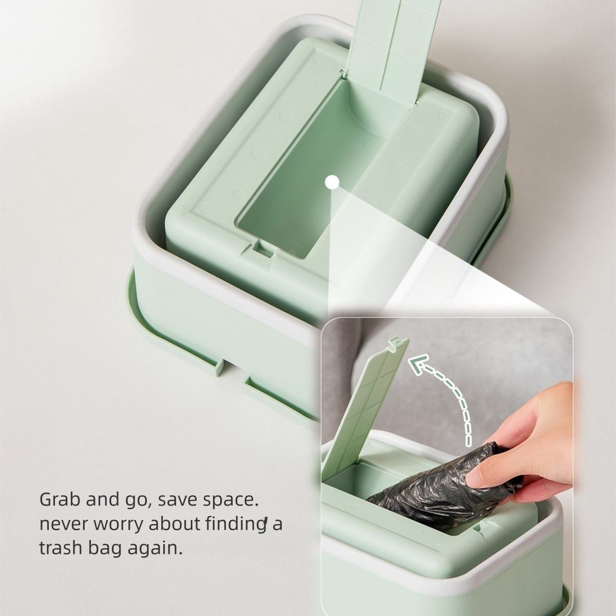 Beige Foldable Car Trash Can and Multi-Functional Storage Bin - Includes 5 Rolls of Bags - Leak-Proof Waterproof Design for Road Trips, Camping and Daily Commuting - Space Saving Portable Organiser(large)
