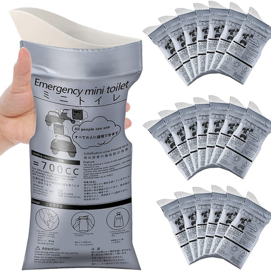 8PCS Leak-Proof & Odorless Motion Sickness Bags and Emergency Urine Bags - Unisex Portable Travel Potty for Car Road Trips & Camping