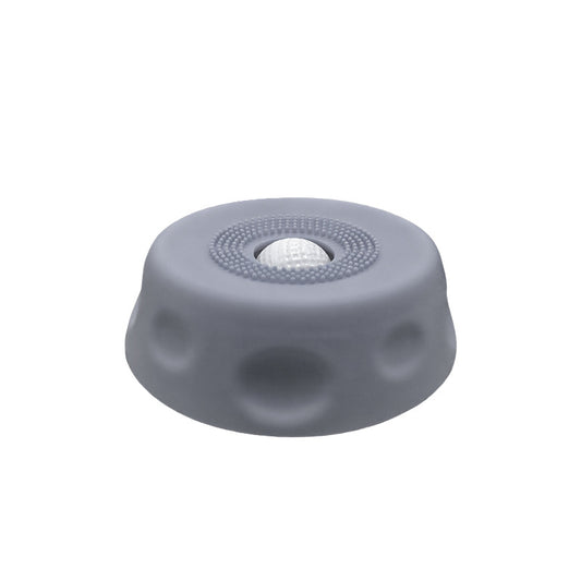 Grey Silicone Dog Liquid Lick Bowl with Floating Fun Ball - Interactive Slow Feeder & Anti-Slip Calming Pet Bowl for Dogs and Cats