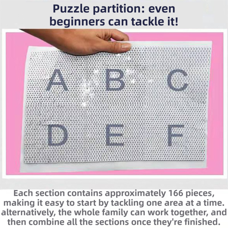 1000-Piece Large Jigsaw Puzzles with 70x50CM Display (Starry Sky Theme) - 6 LetterAlphabetical Zone Partitioning, Stress-Relief Educational Toy for Teens & Adults
