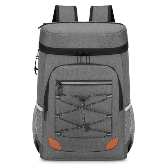 Dark Grey 5.55 Gallons Large Insulated Picnic Backpack with Multi Pockets & Leak-Proof Interior - Multifunctional Waterproof Thermal Lunch Bag for Camping, Hiking & Outdoor Travel