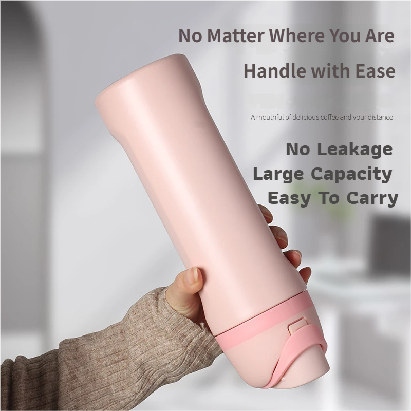 24oz Light Blue Large Thermal Water Bottle with Dual-Sipping Lid & Built-in Straw - Leak-Proof 304 Stainless Steel Outdoor Sports Flask