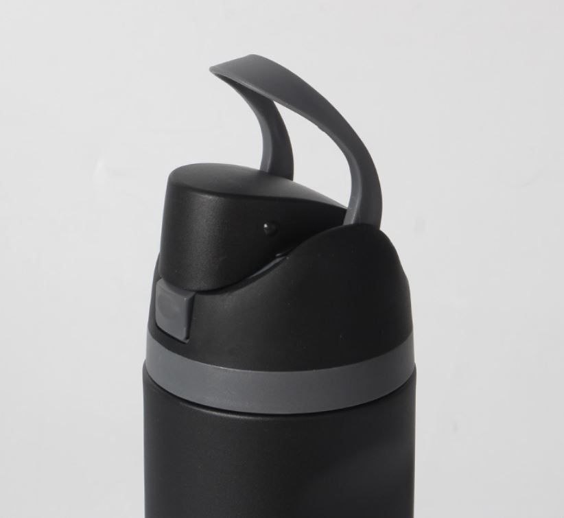 24oz Blue Large Thermal Water Bottle with Dual-Sipping Lid & Built-in Straw - Leak-Proof 304 Stainless Steel Outdoor Sports Flask