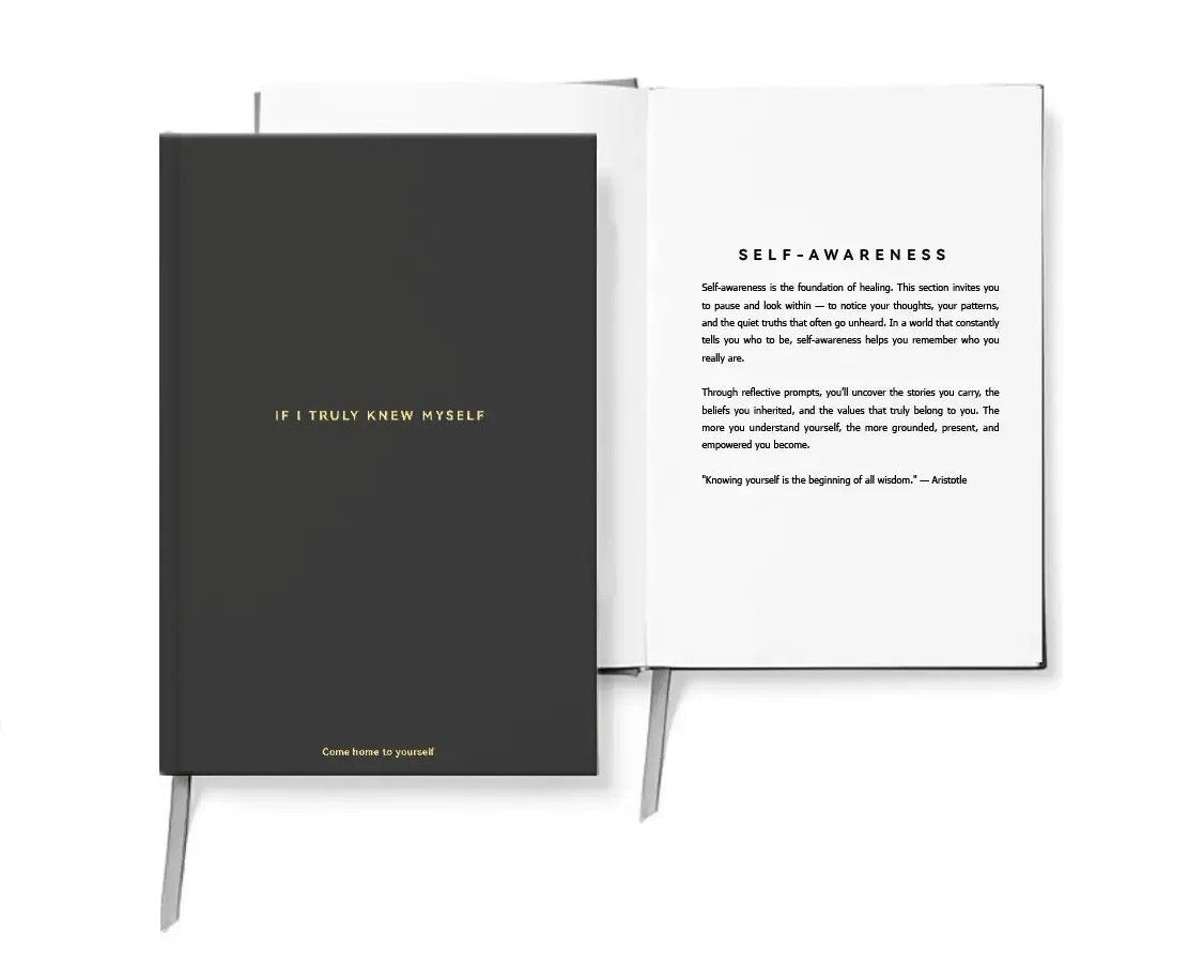 Green If I Truly Knew Myself Guided Self-Discovery Journal - Hardcover Deep Self-Reflective Diary Mindfulness & Personal Growth Planner