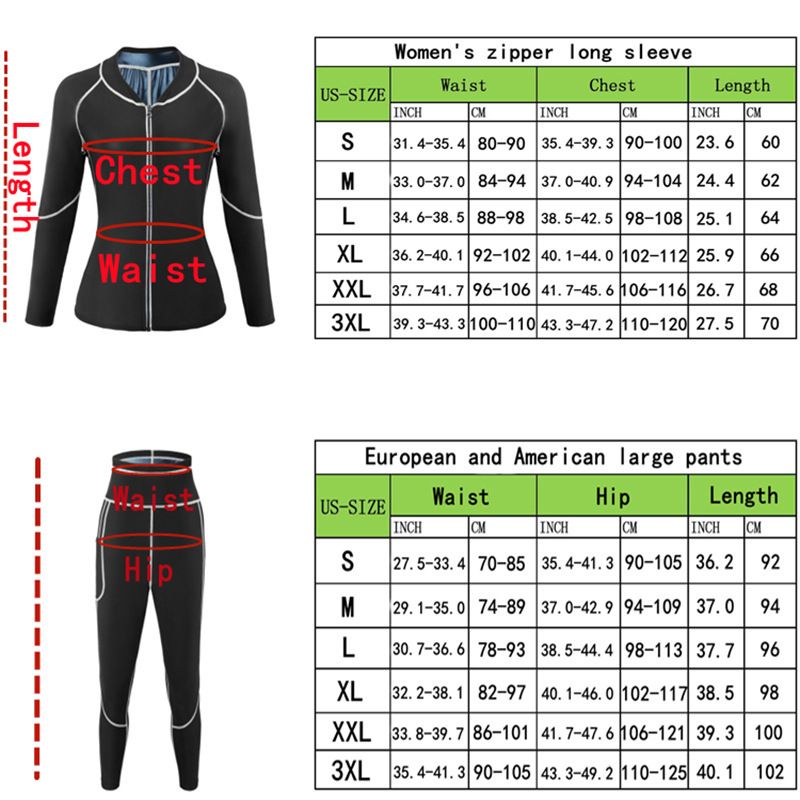 M Size Black and Silver Women's Workout Sauna Sweat Suit Set: Long Sleeve & Leggings - High Elasticity Compression Shapewear for Weight Loss & Yoga