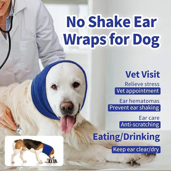3-Pack Grey Instant Calming Dog Warm Hoods and Ear Covers (S Size) - Anxiety Relief Noise Reduction & Grooming Support, Breathable Full-Head Protection