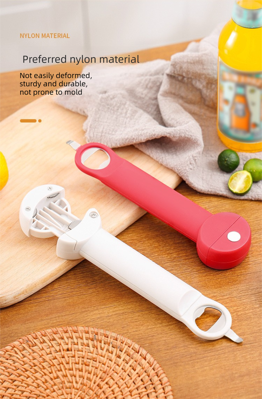 Blue Multi-Functional Adjustable Can and Bottle Opener - Heavy Duty Jar Opener for Seniors, Women, and Weak Hands - Easy Grip Kitchen Gadget for Jars, Bottles, and Cans