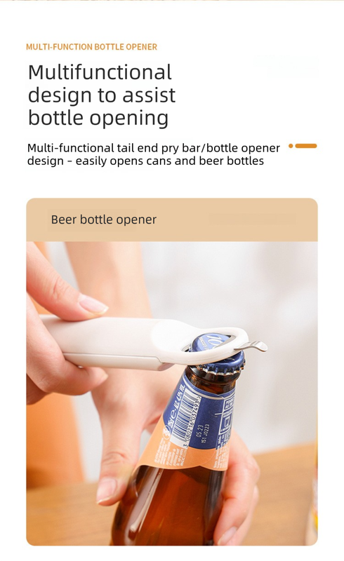Blue Multi-Functional Adjustable Can and Bottle Opener - Heavy Duty Jar Opener for Seniors, Women, and Weak Hands - Easy Grip Kitchen Gadget for Jars, Bottles, and Cans