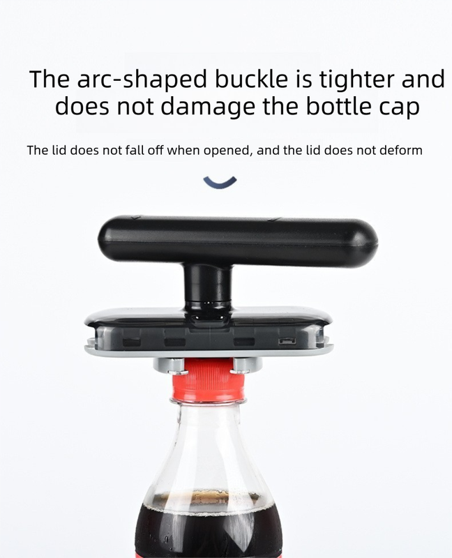 2 pack Black Creative Multi-Functional ABS Can and Bottle Opener - Non-Slip, Effort-Saving Jar Lid Opener for Home Kitchen Use