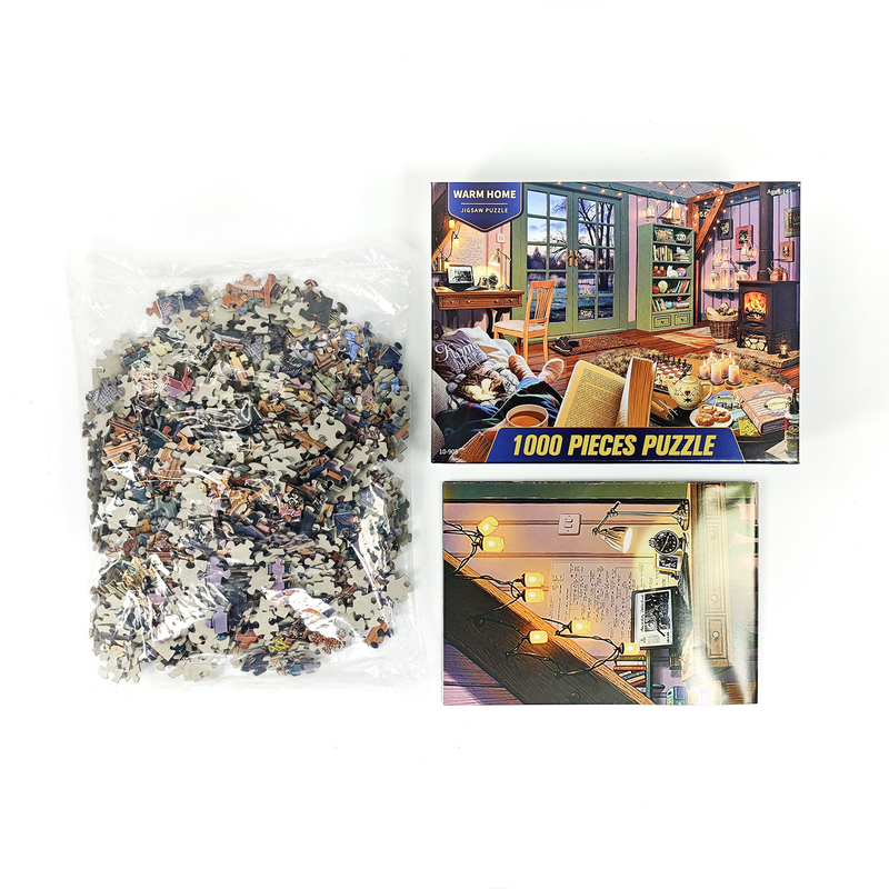 2 PCS 1000 Piece Jigsaw Puzzle for Adults - Animal & Landscape Art Design, Stress Relief Brain Game - Premium Quality Paper Puzzle for Teens Adults Ages 14+ 【Space+lake】