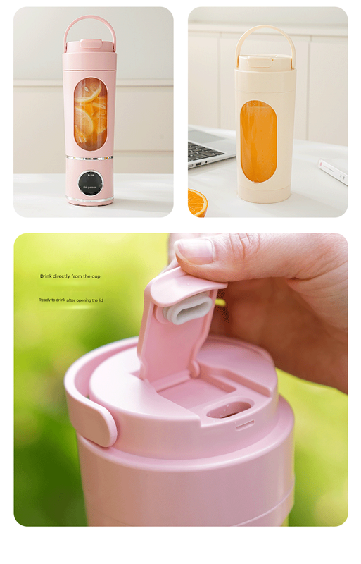 Black 7.4V Portable Blender 700ml Wireless Juicer Cup - 12 Blade USB Rechargeable Smoothie Maker with LED Display - Personal Fruit Mixer with Safety Lock - BPA Free Travel Blender for Home Office Outdoor