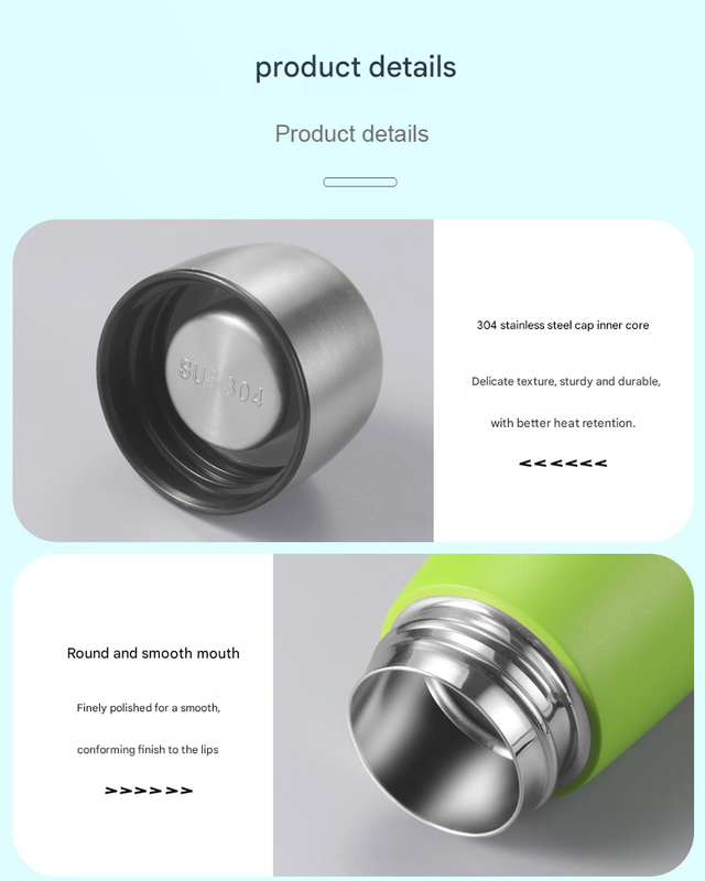 Black Premium 304 Stainless Steel Vacuum Insulated Water Bottle - 532ml Large Capacity Sports Flask with 12-24 Hour Thermal Retention, Leak-Proof Portable Travel Mug for Gym, Office, Car and Outdoor Activities