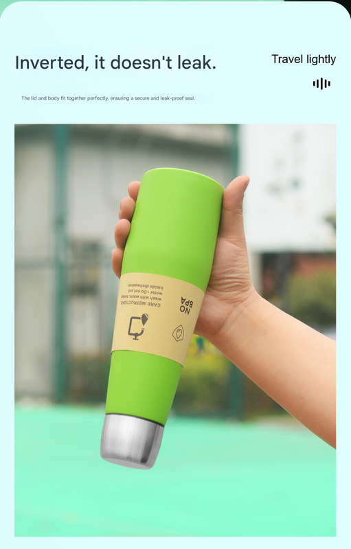 Red Premium 304 Stainless Steel Vacuum Insulated Water Bottle - 532ml Large Capacity Sports Flask with 12-24 Hour Thermal Retention, Leak-Proof Portable Travel Mug for Gym, Office, Car and Outdoor Activities