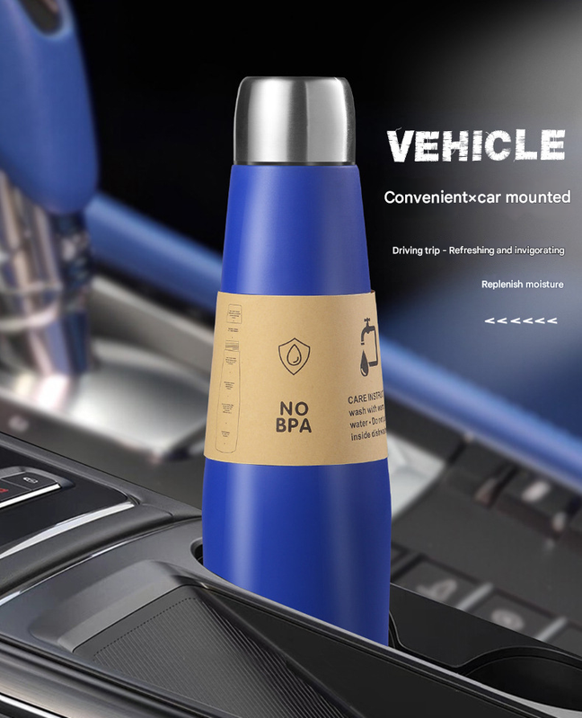Green Premium 304 Stainless Steel Vacuum Insulated Water Bottle - 532ml Large Capacity Sports Flask with 12-24 Hour Thermal Retention, Leak-Proof Portable Travel Mug for Gym, Office, Car and Outdoor Activities