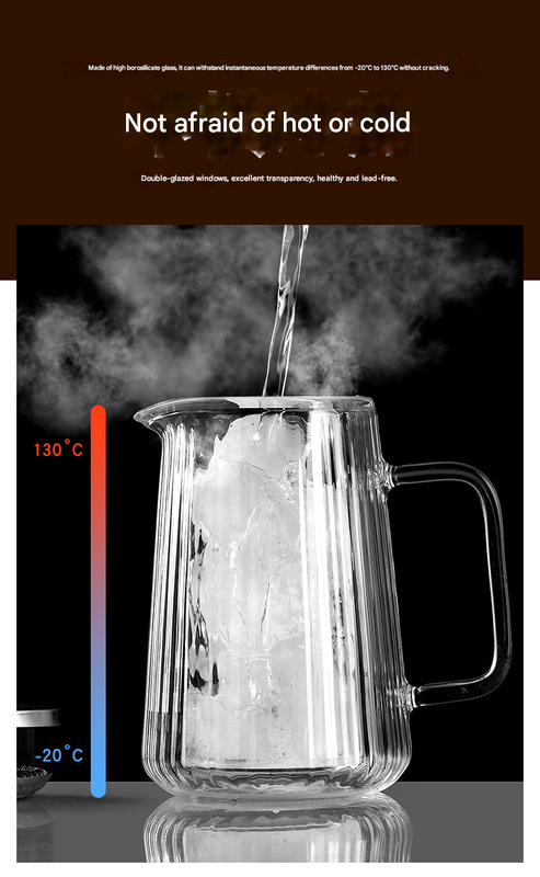 1000ML Double Wall Glass French Press Coffee Maker - Borosilicate Glass Coffee Plunger with 304 Stainless Steel Filter, Heat Resistant Vertical Ribbed Design for Home Brewing