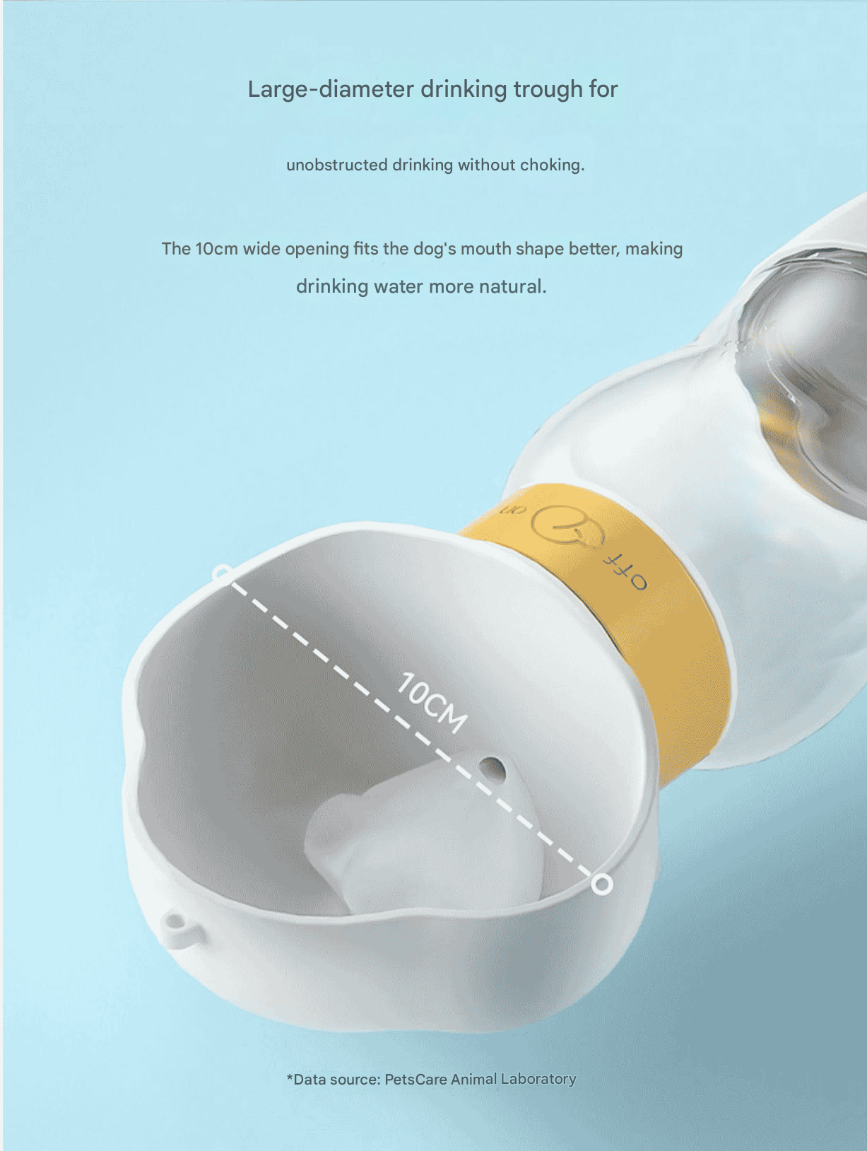 White 600ml Portable Dog Water Bottle  - Leak-Proof Pet Travel Water Dispenser, Cloud-Shaped Drinking Bowl, Twist-to-Dispense Design, BPA-Free HIPS/PET Material for Walking Hiking Travel
