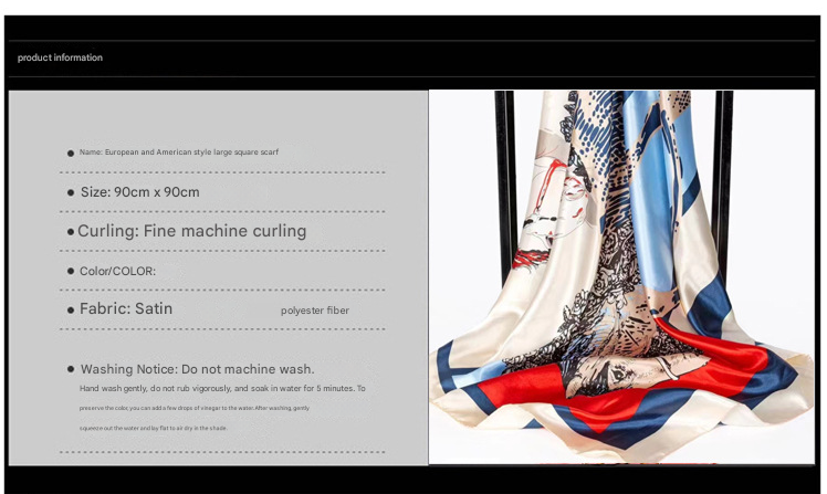 Off-white Leopard Print Chain Pattern Elegant 90x90cm Satin Silk Scarf for Women - Double-Sided Printed Square Headscarf Shawl Wrap - Lightweight Versatile Fashion Accessory for Mother's Day Gift