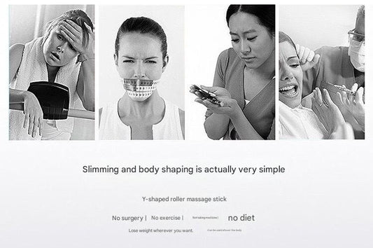 Silvery 3D Face Roller Massager V-Shaped Lifting Tool - Double Ball Facial Massage Device for Skin Tightening Wrinkle Reduction Jawline Contouring Beauty Care