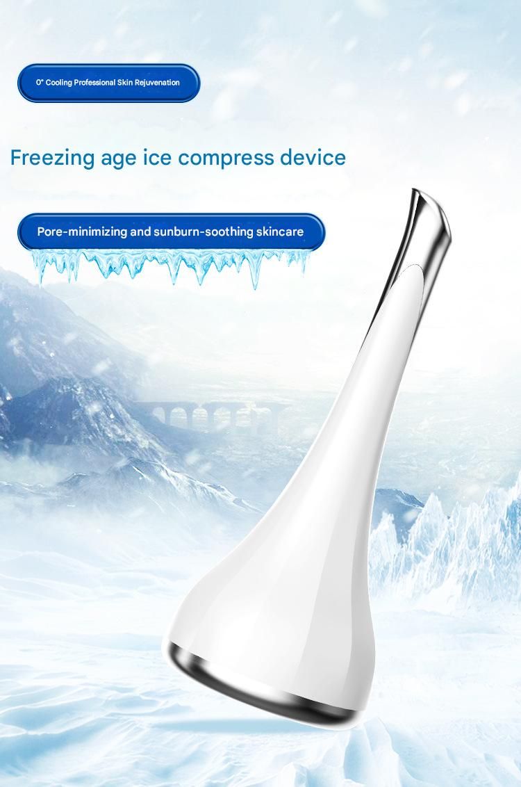 Pink Flat-Surface Ice  Cold Therapy Facial Tool - Mini Ice Hammer Cryo Stick for Pore Shrinking Skin Soothing Sunburn Relief - Reusable ABS+PC Cooling Massager