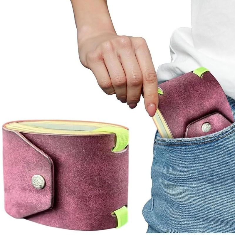 Green Cash Wrap Wallet - Compact Snap Closure Card and Bill Holder, Slim Design for Quick Access, Lightweight Everyday Carry, Unisex Travel Friendly Accessory