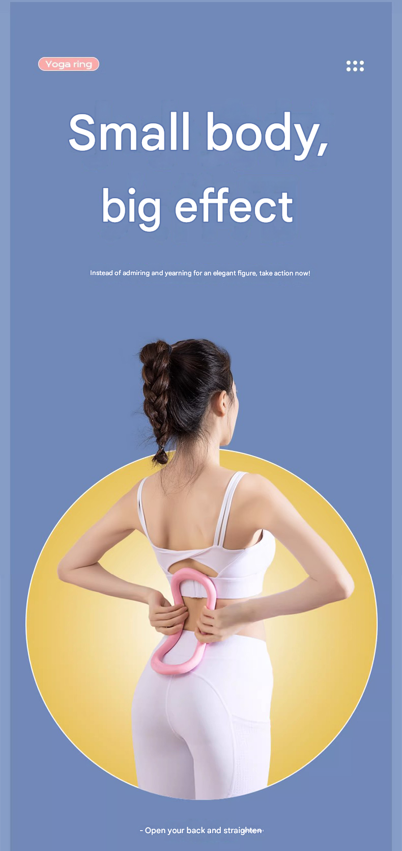 2-piece Soft Version Yoga Ring for Back Opening & Leg Support - TPE Resistance Loop, Ergonomic Arch Design - Multi-Use Fitness Aid for Shoulder Stretch, Spinal Alignment, Thigh Toning & Posture Correction