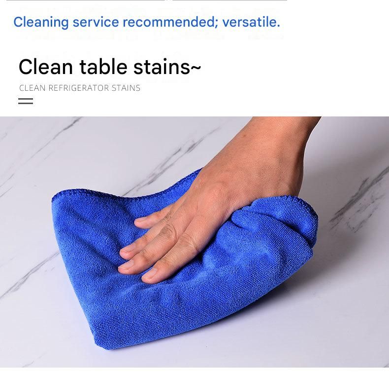 6-Piece Home Cleaning Kit - Blue Rechargeable Mini Desktop Vacuum Cleaner with 5 Reusable Microfiber Towels - USB Powered, Strong Suction, Lint-Free & Super Absorbent for Kitchen, Car, Office & Pet Hair
