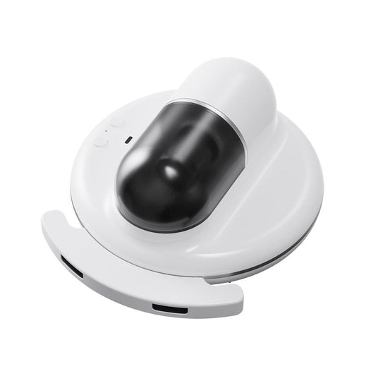 White Automatic Intelligent Walking Mite Removal Robot - UV Sterilisation, High Frequency Beating, Strong Suction, Wireless Rechargeable Bed Vacuum for Mattress, Sofa, Carpet, Pet Hair