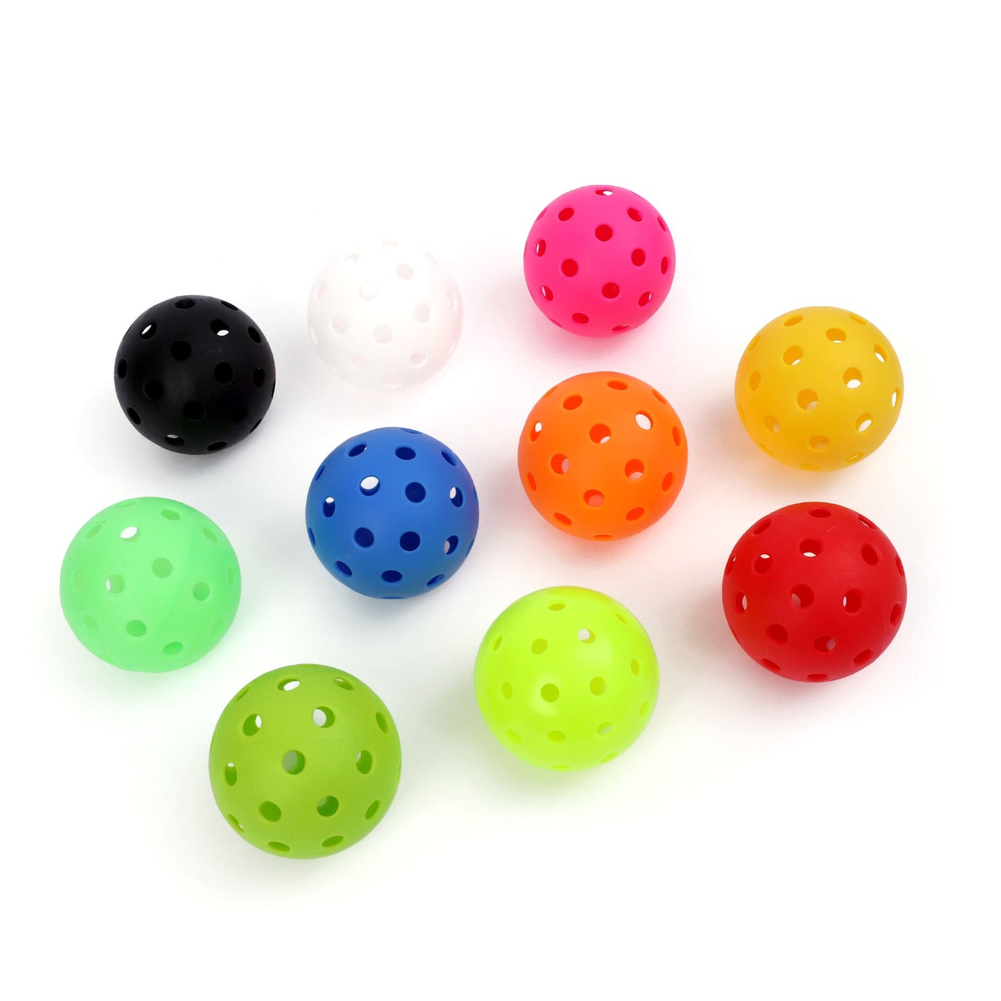 Rose red Pickleball Balls Set - 6 Piece 40 Hole Outdoor Indoor Pickleball Match Balls