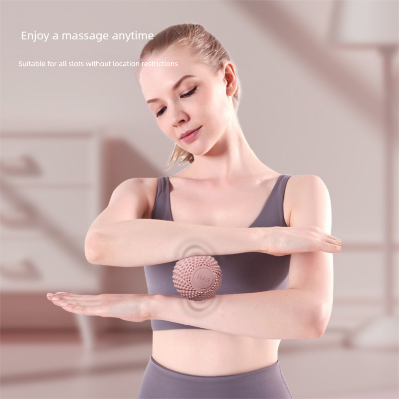2-Pack Pink Spiky Fascia Massage Balls - Portable TPE Foot Arch Muscle Relaxer for Yoga Recovery Trigger Point Therapy