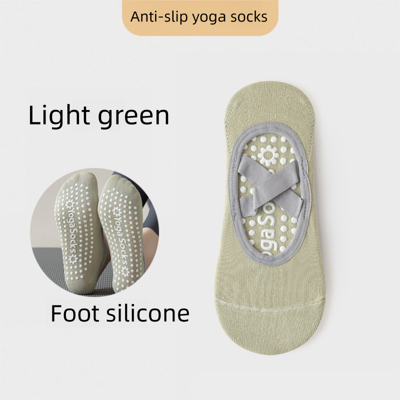 3-Pack Grey Anti-Slip Yoga Socks - Grippy Pilates Dance Fitness Socks with Silicone Grip for Women