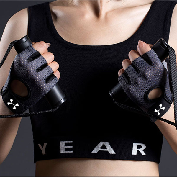 Pink Half Finger Fitness Gloves - Anti-Slip Breathable Gym Training Gloves for Weightlifting Cycling(Size:S)