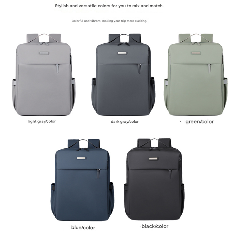 Black Large Capacity Airbag Backpack Multi-Compartment Laptop Backpack Travel Business Bag
