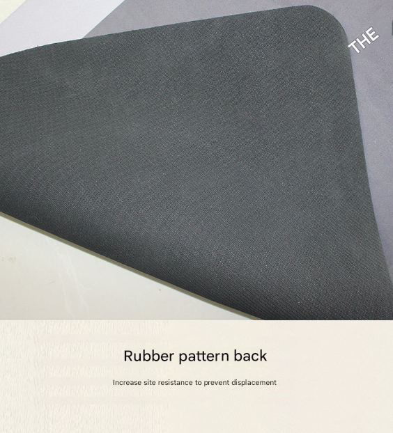 Black Kitchen Countertop Drainage Mat Absorbent Quick Dry Tech Velvet Dish Drying Pad 40x60cm(CD0077-2)