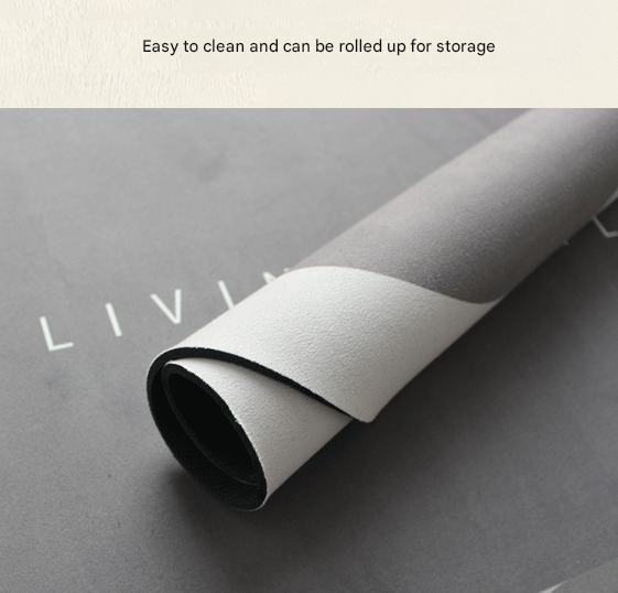 Brown Kitchen Countertop Drainage Mat Absorbent Quick Dry Tech Velvet Dish Drying Pad 40x60cm(CD0077-3)