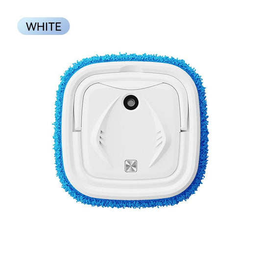 White P6 Smart Robotic Mop and Floor Cleaner for Full Home Cleansing – High Power, Wet & Dry Dual Use, Obstacle Sensing, Spray Humidifier, 2.5H USB Rechargeable Long Battery Life and 8cm Low-Profile Body, Large 25X 25CM Advanced Mopping Pad (EOFY Promotio