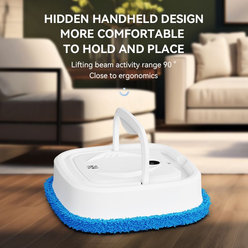 White P6 Smart Robotic Mop and Floor Cleaner for Full Home Cleansing – High Power, Wet & Dry Dual Use, Obstacle Sensing, Spray Humidifier, 2.5H USB Rechargeable Long Battery Life and 8cm Low-Profile Body, Large 25X 25CM Advanced Mopping Pad (EOFY Promotio