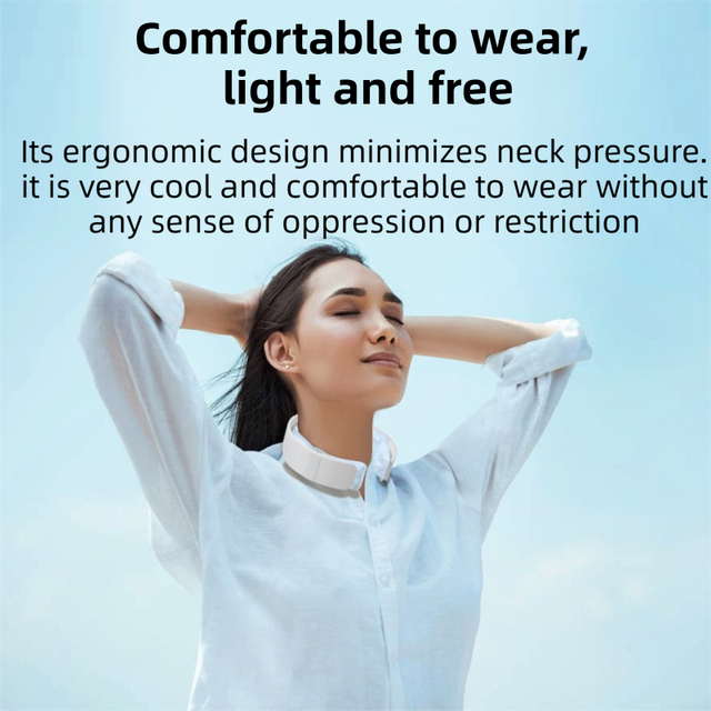 Blue Reusable Neck Cooling Ring – 360° Omnidirectional Wearable Ice Collar for Summer Heat Relief, Battery-Free Ergonomic Cooling Tube for Outdoor Sports Fitness