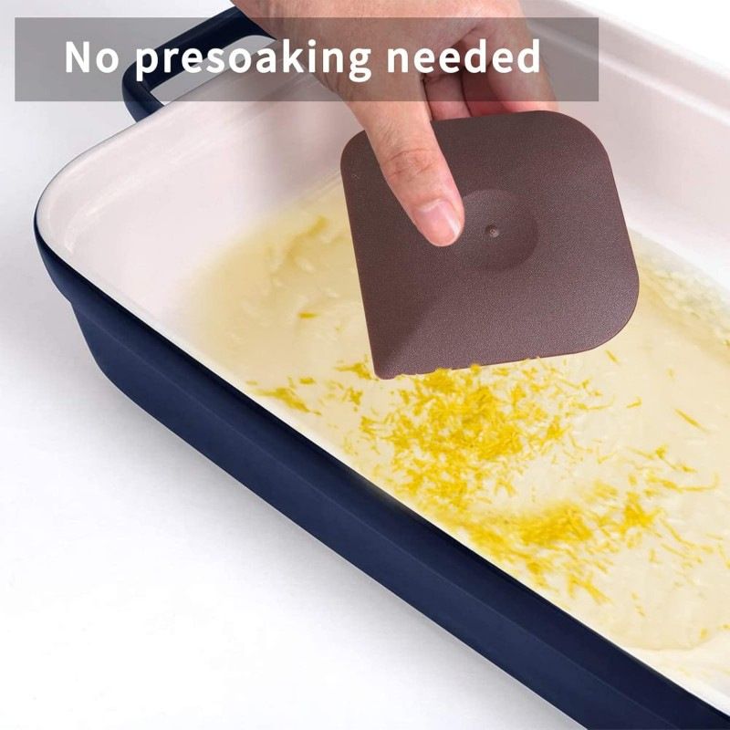 8-Pack Red Nylon Non-Stick Pan Scraper Set with Ergonomic Angled Edges Design – Multipurpose Kitchen Cleaning Scraper for Cast Iron, Bakeware & Cookware