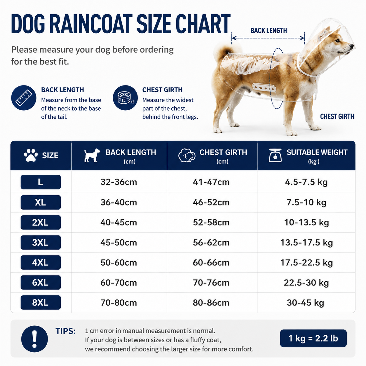 XL Size Waterproof EVA Transparent Dog Hooded Raincoat and Pet Full-Coverage Poncho with Adjustable Snaps & Hidden Leash Opening, Quick-Drying and Easy to Clean for Small Medium Large Dogs