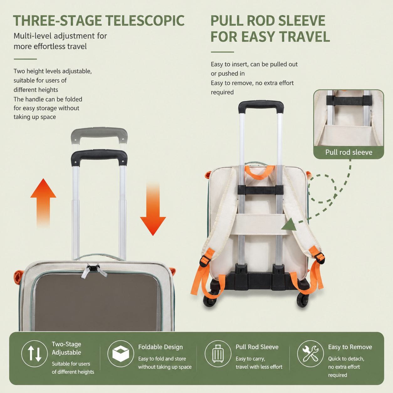 Brown and Grey Large Space Pet Carrier Trolley – Foldable Cat Carrier Backpack with Breathable Side Mesh & View Window, Silent Rolling Wheels, Storage Pocket and Removable Bottom Pad for Dog and Cat, 42 x 36 x 27CM