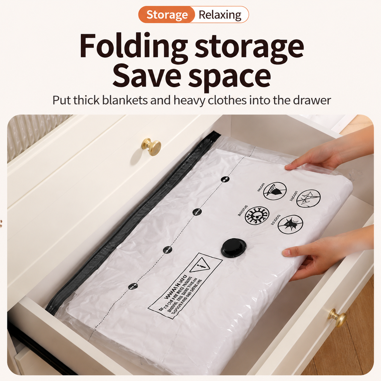 12-Piece Vacuum Storage Bags Set with USB Electric Pump – Thickened PA+PE Space Saving Compression Bags for Clothes, Blankets and Bedding, Leak Resistant Organiser for Home Storage and Travel,  3PCS of S / M / L / XL