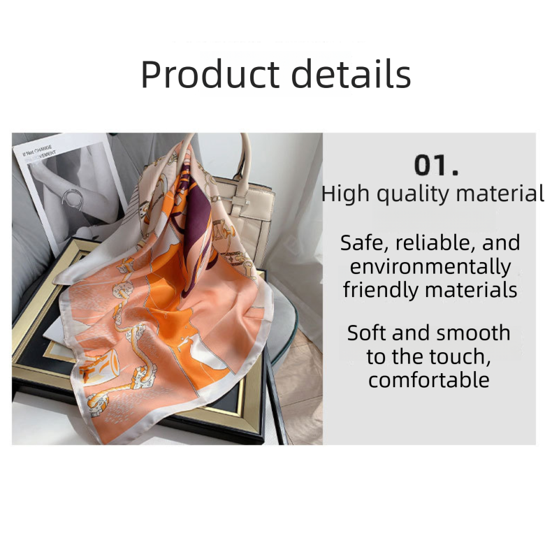 Black Polka-Dot Style Korean Design 70x70cm Imitation Silk Scarf Gift Set for Women - Fashionable Square Scarf with Scarf Ring & Luxury Gift Box, Versatile Neck Scarf for Mum, Grandma, Ladies - Ideal Gift for Mother's Day, Birthday, Anniversary