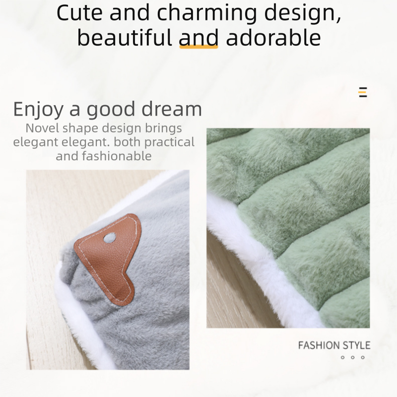 Brown S size Luxury Plush Pet Sleeping Mat, Thickened Warm Pet Bed Cushion for Dogs and Cats, Soft Fabric Pet Sofa Pad with Non-Slip Waterproof Base