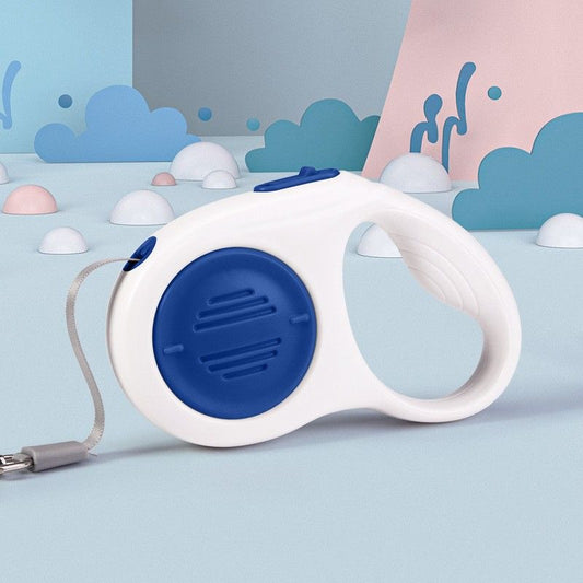 Blue 3M Automatic Retractable Dog Leash –Extendable Pet Lead with One-Button Brake Lock, Tangle-Free 360° Nylon Strap, Durable ABS Housing for Dogs and Puppies
