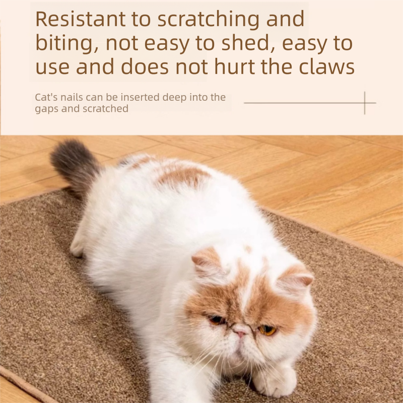 Grey S size 40*60cm Soft Cat Scratching Mat & Lounge Bed – Durable Furniture Protector Rug, Washable Scratch Pad for Cats and Small Pets